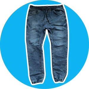 Urban ID // Men's Blue Jogger Jeans // Casual Drawstring